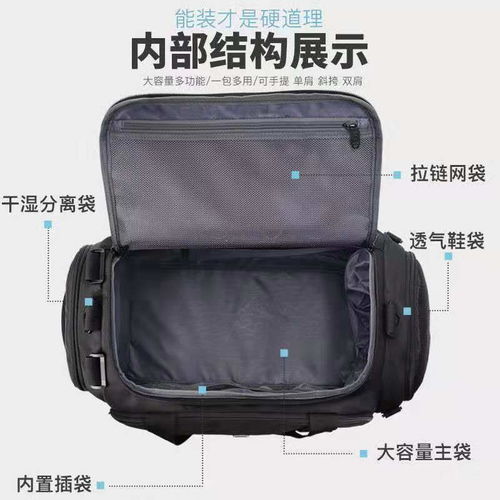 swicky旅行包運(yùn)動包健身包男大容量干濕分離游泳袋行李包獨(dú)立鞋倉