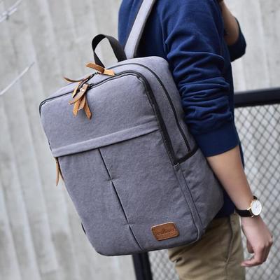 帆布雙肩包 男士背包韓版潮女高中學生書包休閑商務電腦包旅行包